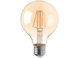 4003474310831 - Wofi - Retro led 4 Watt Leuchtmittel E27 Kugel Lampe Amber Filament Glas 280 lm dimmbar 9738