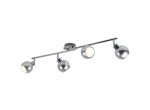 4003474331959 - Deckenlampe Deckenstrahler Spotleiste Deckenleuchte Chrom silber 4 bewegliche Spots LxBxH 83x11x197cm Wofi 937104707000