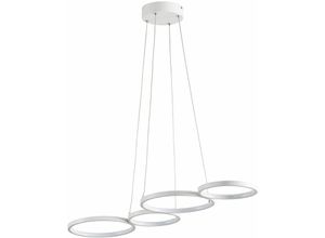 4003474360089 - Wofi - Lampen Pendelleuchte Wohnzimmer Esstischlampe Modern weiß led Hängelampe dimmbar Aluminium 31W 2300Lm LxBxH 88x315x150 cm 653204069000