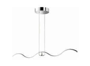 4003474375625 - Pendelleuchte Hängelampe Esstischleuchte Designlampe mit magnetischem Element Wellenform Metall chrom led 1350lm 4000K neutralweiß BxL 21x111cm