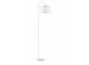 4003474389172 - Wofi - Stehlampe Wohnzimmer weiß Stehleuchte 161 cm Stehlampe rund Schirm Metall Kunststoff E27 Fassung LxBxH 40x28x161 cm 11250