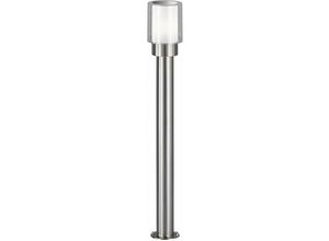 4003474403076 - Etc-shop - Gartenlampen Aussen silber Aussenlampe Stehleuchte Wegeleuchten Außen Modern Edelstahl Metall weiß klar IP54 1x E27 DxH 12x80 cm Wofi