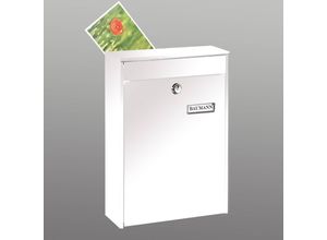 4003482289709 - Burgwächter Zaunbriefkasten Leipzig 778 im Hochformat weiß