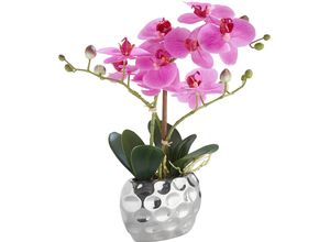 4003529109267 - Kunstpflanze Orchidee lila (lila silberfarben) B13cm H38cm T65cm Kunststoff Polyester Keramik Kunstpflanzen Kunstpflanze Kunstorchidee im Topf Bestseller über 2500 45-Sterne-Bewertungen