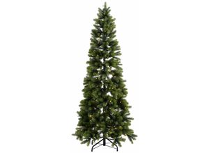 4003529218372 - Künstlicher Weihnachtsbaum CREATIV DECO Weihnachtsdeko künstlicher Christbaum Tannenbaum Weihnachtsbäume Gr Höhe 210 cm grün Weihnachtsbaum Weihnachtsdekoration Kunstweihnachtsbäume Künstliche Weihnachtsbäume in schlanker Form mit LED-Lichterkette