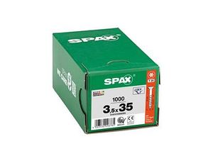 4003530096785 - Universalschraube 35 x 35 mm 1000 Stück Teilgewinde Senkkopf t-star plus T20 4CUT wirox - 0191010350355 - Spax