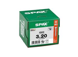 4003530106019 - SPAX® Universalschrauben T10 Senkkopf WIROX 20mm x 3 mm 1000 St