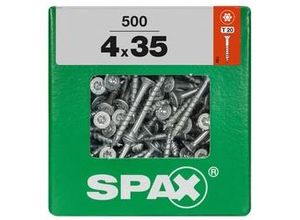 4003530158148 - Spax - Universalschraube 4 x 35 mm 500 Stück Teilgewinde Senkkopf t-star plus T20 4CUT wirox - 4191010400356