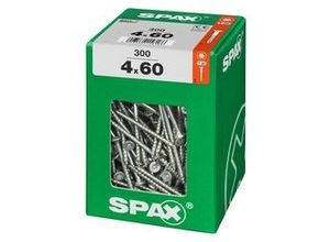 4003530158186 - Spax - Universalschraube 4 x 60 mm 300 Stück Teilgewinde Senkkopf t-star plus T20 4CUT wirox - 4191010400606