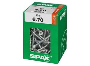 4003530158315 - Spax - Universalschraube 6 x 70 mm 125 Stück Teilgewinde Senkkopf t-star plus T30 4CUT wirox - 4191010600706