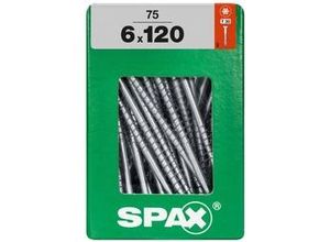 4003530158346 - Universalschraube 6 x 120 mm 75 Stück Teilgewinde Senkkopf t-star plus T30 4CUT wirox - 4191010601206 - Spax