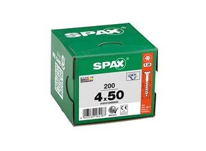 4003530164187 - 880910199040050 Schraube r 88091 Senkkopf T-STAR tg 4 x 50 32-T20 Stahl wir - Spax