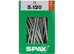 4003530166983 - Spax - Universalschraube 5 x 120 mm 75 Stück Teilgewinde Senkkopf t-star plus T20 4CUT wirox - 4191010501206