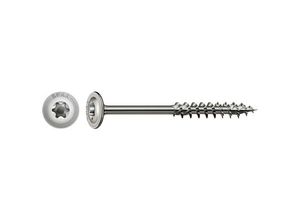 4003530182181 - Hiforce 8 x 200 mm 50 Stück Teilgewinde Tellerkopf t-star plus T40 4CUT Edelstahl rostfrei A2 - 0257000802005 - Spax
