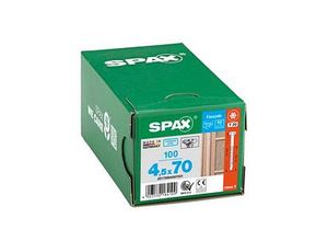 4003530184109 - Spax - Fassadenschraube 45 x 70 mm 100 Stück Teilgewinde Linsensenkkopf t-star plus T20 CUT-Spitze - 25170004507021