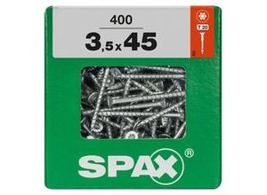 4003530188541 - Spax - Universalschraube 35 x 45 mm 400 Stück Teilgewinde Senkkopf t-star plus T20 4CUT wirox - 4191010350446