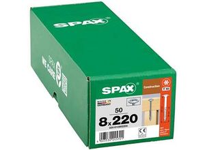 4003530245701 - Hiforce 8 x 220 mm 50 Stück Teilgewinde Tellerkopf t-star plus T40 4CUT wirox - 0251010802205 - Spax