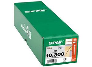 4003530246180 - Spax - Holzbauschraube 10 x 300 mm 50 Stück Vollgewinde Senkkopf t-star plus T50 CUT-Spitze wirox - 1201011003005