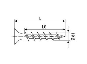 4003530259159 - Schrauben gix-b trompetenkopf 39 x 35 H2 grobgewinde phosph magaziniert (1000 Stk) - Spax