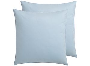 4003589026559 - Federkissen OTTO KELLER Große Auswahl Kopfkissen Gr B L 80 cm x 80 cm Baumwolle 2 St blau Allergiker Kopfkissen