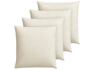 4003589044164 - Federkissen OTTO KELLER Annabelle Kopfkissen Gr B L 40 cm x 40 cm Baumwolle 4 St beige (creme) Allergiker Kopfkissen in vielen verschiedenen Größen erhältlich Von 40x40 bis 80x80cm