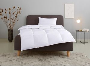 4003589065411 - Federbettdecke + Kopfkissen MY HOME Iram Bettdecke 135x200 cm 155x220 cm Bettwaren-Sets Gr B L 155 cm x 220 cm 1 B L 40 cm x 80 cm (1) extrawarm weiß Winterbettdecke Set mit Kissen 80x80 cm Sommer Winter Made in Germany