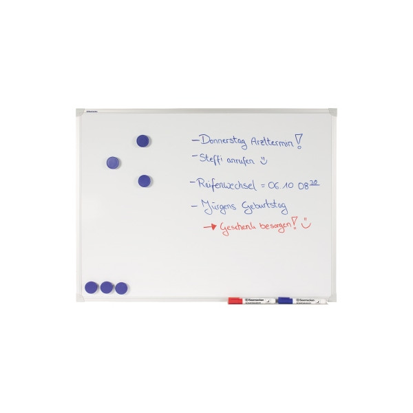 4003630007049 - Whiteboard Maße der Oberfläche 60 x 40 cm (b x h) Tafel magnethaftend nicht beidseitig beschreibbar lackiert weiß - Soennecken