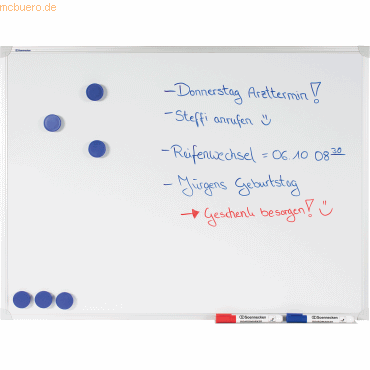 4003630009777 - Whiteboard 4853 150 x 100cm emailliert Aluminiumrahmen 4003630009777 Soennecken