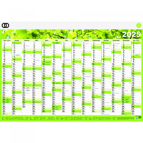 4003630033260 - Plakatkalender 5104-25 oeco 14 Monate 1 Seite 100x70cm 2025 4003630033260 Soennecken