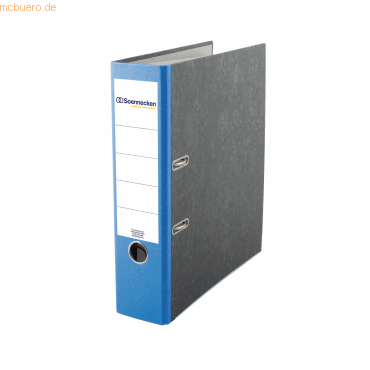 4003630120359 - Ordner 3323 A4 80mm breit Karton Wolkenmarmor blau 4003630120359 Soennecken