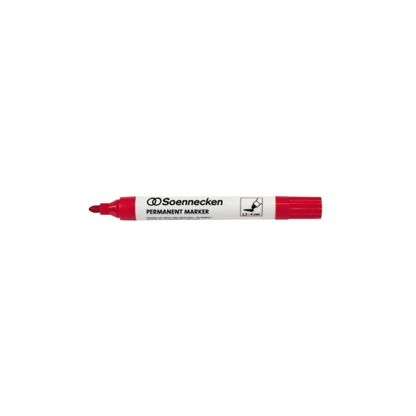 4003630134721 - Permanentmarker Strichstärke 15-4 mm Schreibfarbe rot - Soennecken