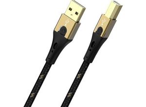 4003635095447 - USB-Kabel usb 20 usb-a Stecker usb-b Stecker 500 m Schwarz Gold D1C9544 - Oehlbach