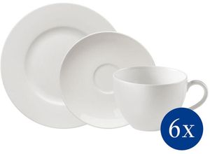 4003686352056 - Kaffeeservice VIVO VILLEROY & BOCH GROUP Geschirr-Set Service Basic White Geschirr-Sets Gr 18 tlg weiß klassisch und zeitlos 18 Teile für 6 Personen