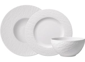 4003686401921 - Geschirr-Set VILLEROY & BOCH Manufacture Rock blanc Geschirr-Sets Gr 6 tlg weiß Made in Germany Fine China Porzellan