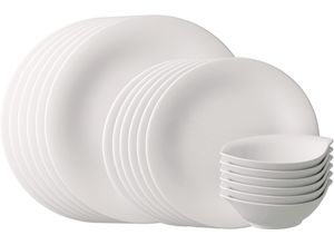 4003686447776 - Geschirr-Set VIVO VILLEROY & BOCH GROUP Essential White Geschirr-Sets Gr 18 tlg weiß Made in Germany Fine China Porzellan