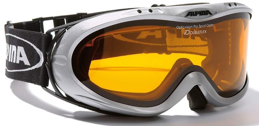 4003692092496 - Opticvision Brillenträger Skibrille (Farbe 121 silber Scheibe DOUBLEFLEX)