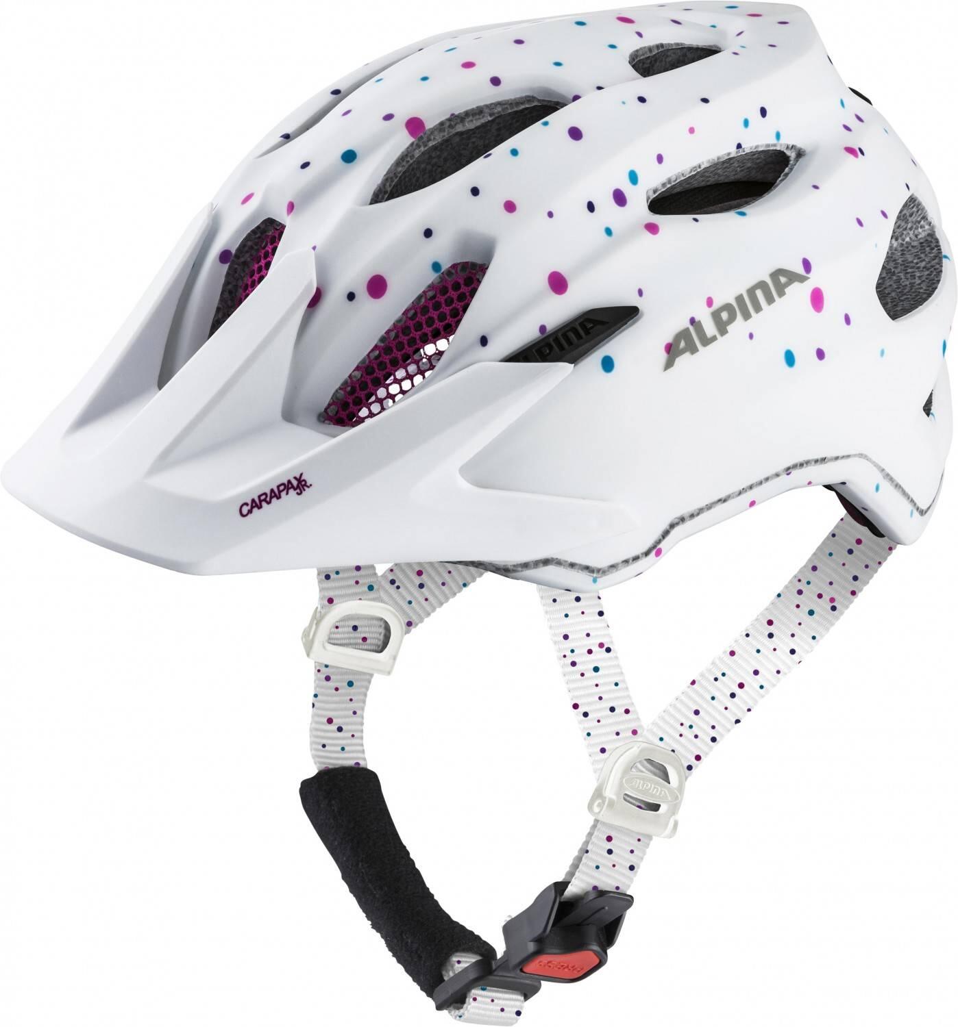 4003692238320 - Carapax Jr Fahrradhelm (Größe 51-56 cm 11 white polka dots)