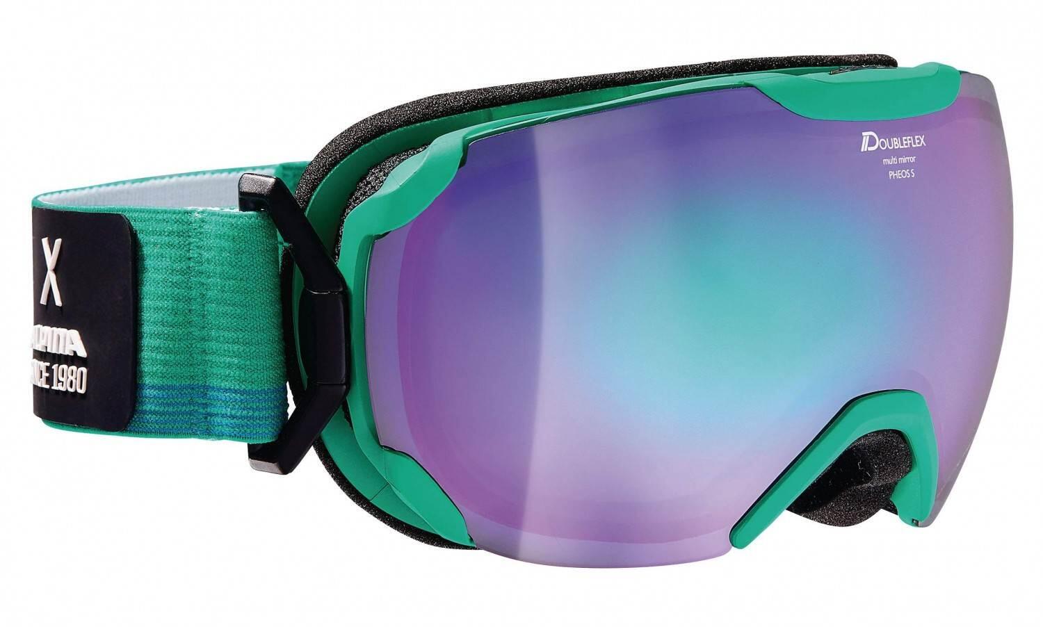 4003692240521 - Pheos Small HM Skibrille (Farbe 871 coldgreen matt Scheibe MIRROR green)