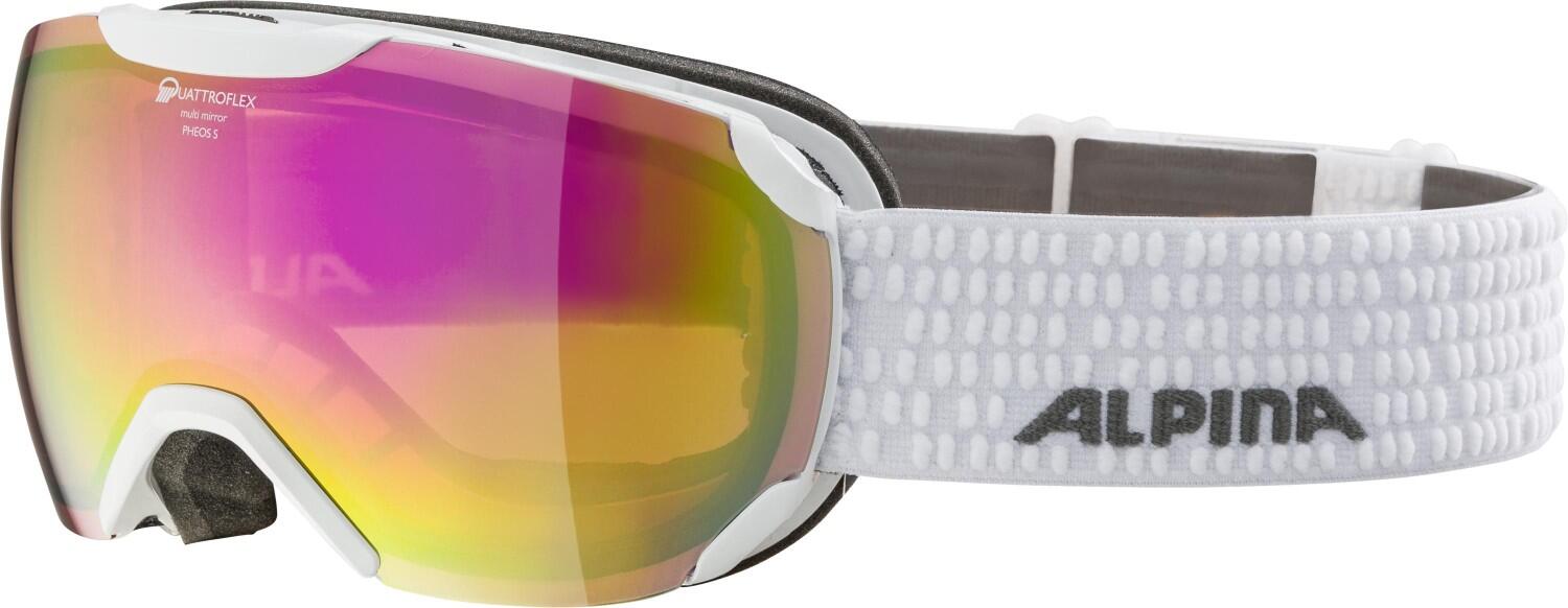 4003692278265 - Pheos Small Quattroflex MM Skibrille (Farbe 812 white Scheibe QUATTROFLEX MIRROR pink (S2))