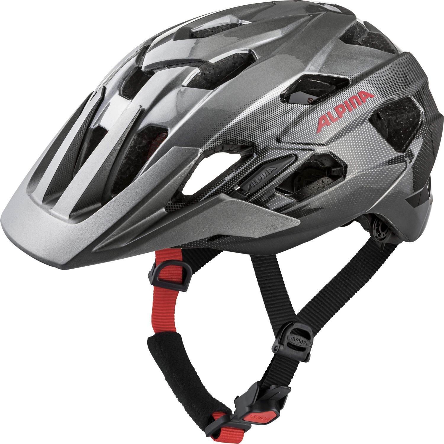 4003692288059 - Anzana Fahrradhelm (Größe 57-61 cm 31 darksilver black red)