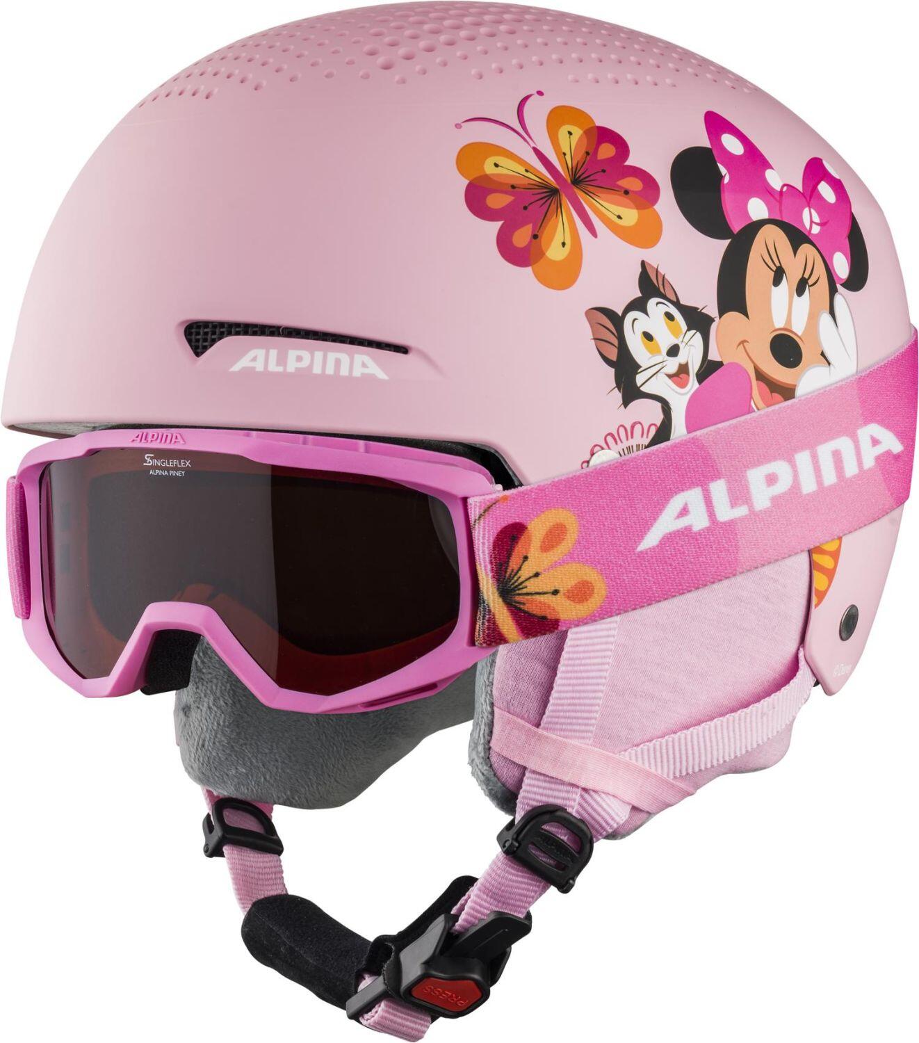 4003692298812 - Zupo Disney Set Skihelm inklusive Skibrille (Größe 51-55 cm 51 Minnie Mouse inkl Piney pink)