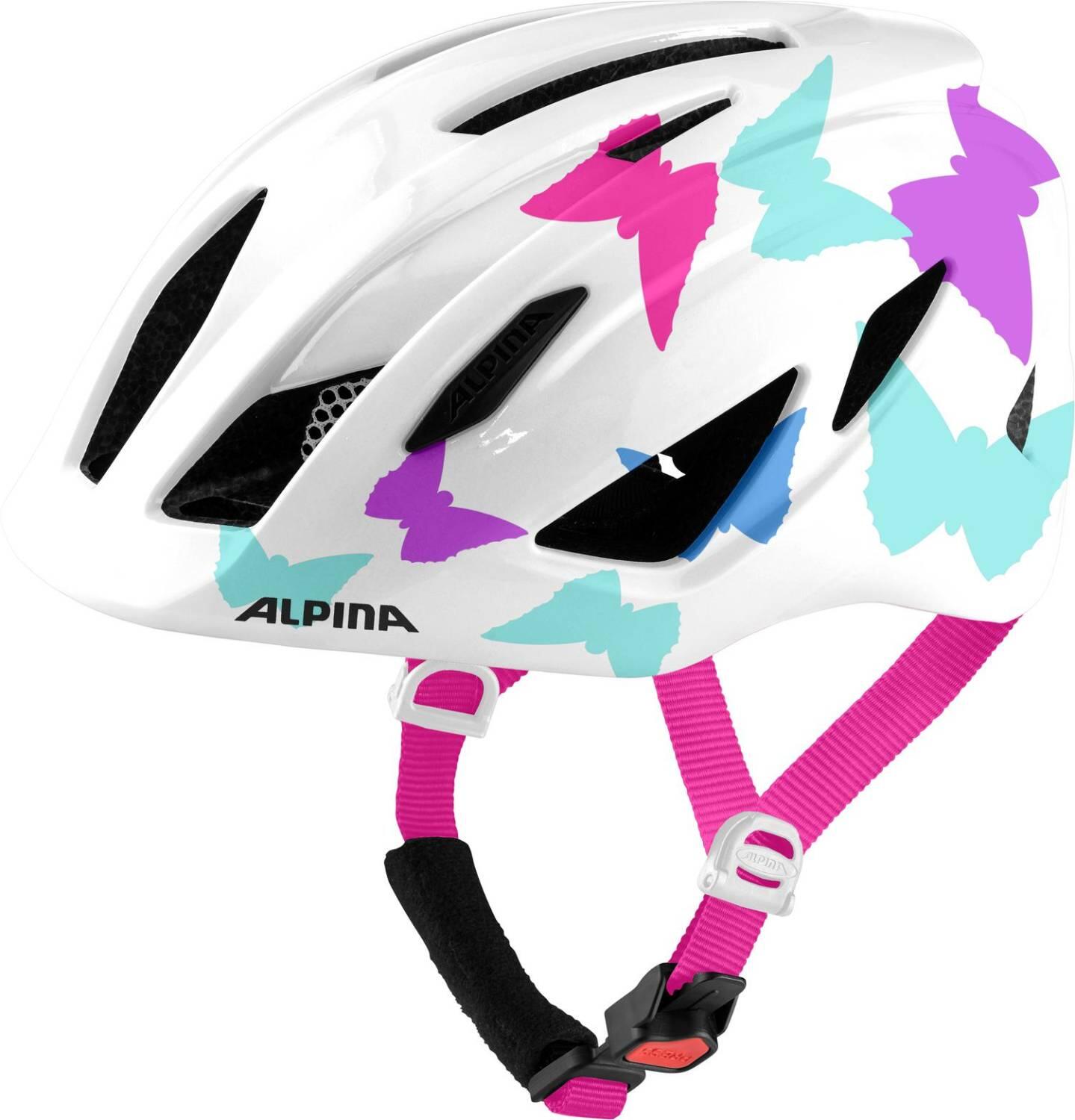 4003692303189 - Pico Kinder Fahrradhelm (Größe 50-55 cm 10 pearlwhite butterflies gloss)