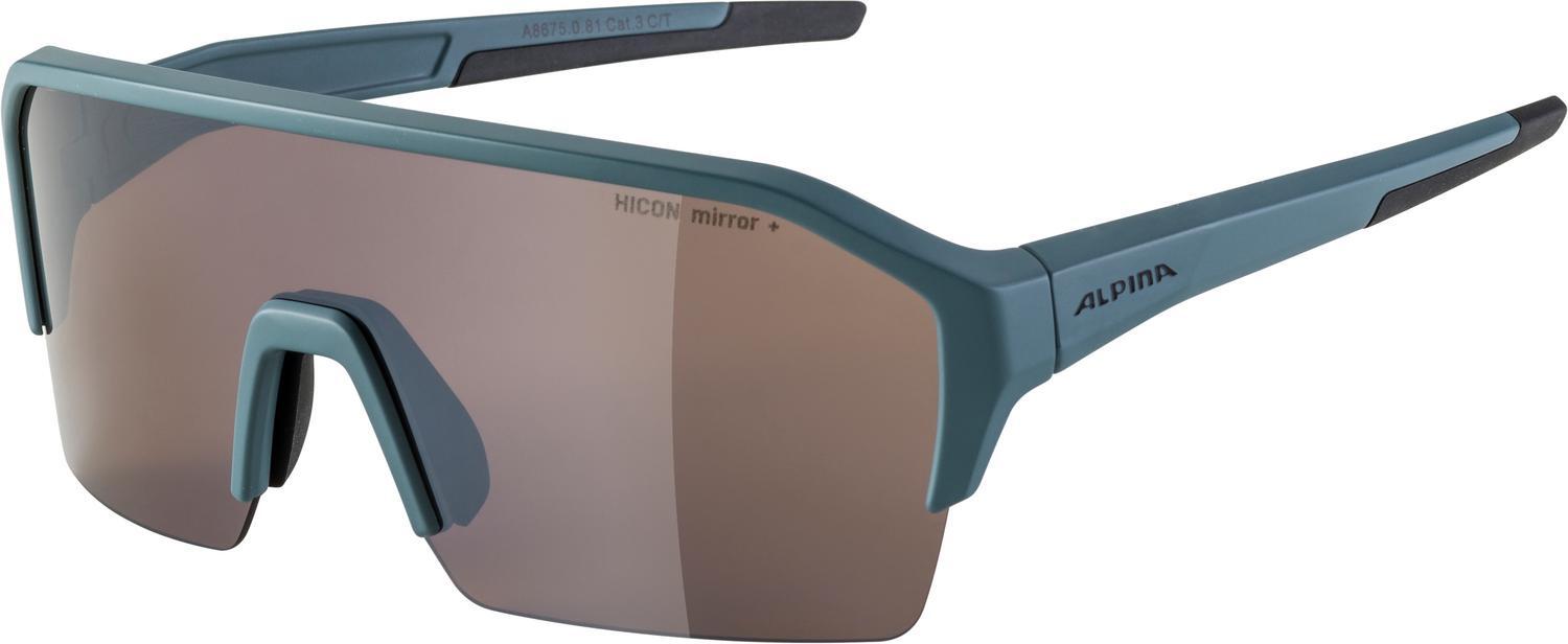 4003692303905 - RAM HM+ Sportbrille Halbrahmen (Farbe 081 dirtblue matt Scheibe Q-Lite silver mirror (S3))