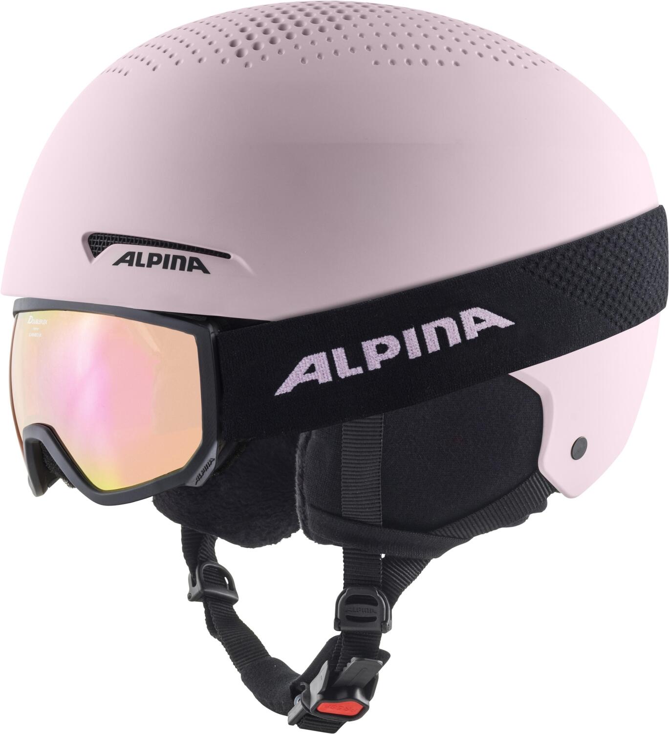 4003692307156 - Zupo Set Skihelm + Skibrille Scarabeo (Größe 51-55 cm 60 light rose matt inkl Scarabeo)