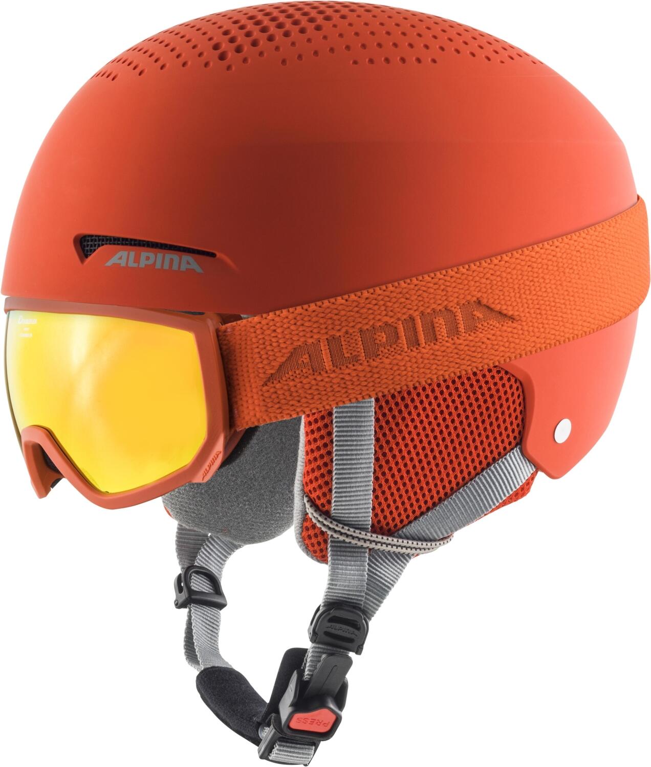 4003692307187 - Zupo Set Skihelm + Skibrille Scarabeo (Größe 48-52 cm 40 pumpkin orange matt inkl Scarabeo)