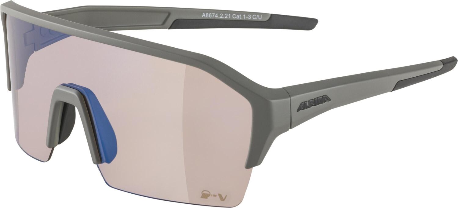 4003692310088 - RAM HR Q-Lite Sportbrille (Farbe 221 moon grey matt Scheibe Q-Lite Varioflex blue mirror (S1-3))