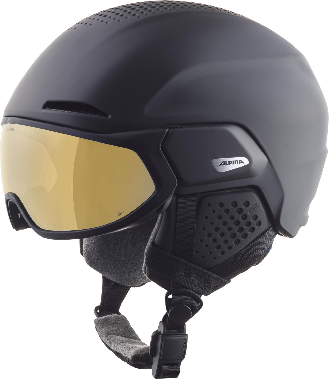 4003692320926 - Alto Q-Lite Visier Skihelm (Größe 51-55 cm 33 black matt (gold))