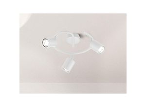 4003694213554 - Deckenleuchte Rondell Wohnzimmerlampe Metall Weiß LED Spots beweglich D 38 cm 4003694213554 - Deckenleuchte Rondell Wohnzimmerlampe Metall Weiß LED Spots beweglich D 38 cm