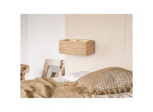 4003694304849 - Led Wandleuchte paloma Holz rechteckig Up and Down 25cm breit