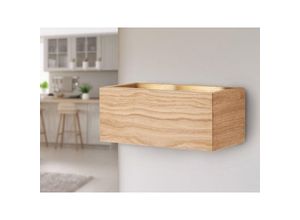 4003694305440 - Fischer&honsel - led Wandleuchte shine wood Holz rechteckig Up and Down 23cm breit